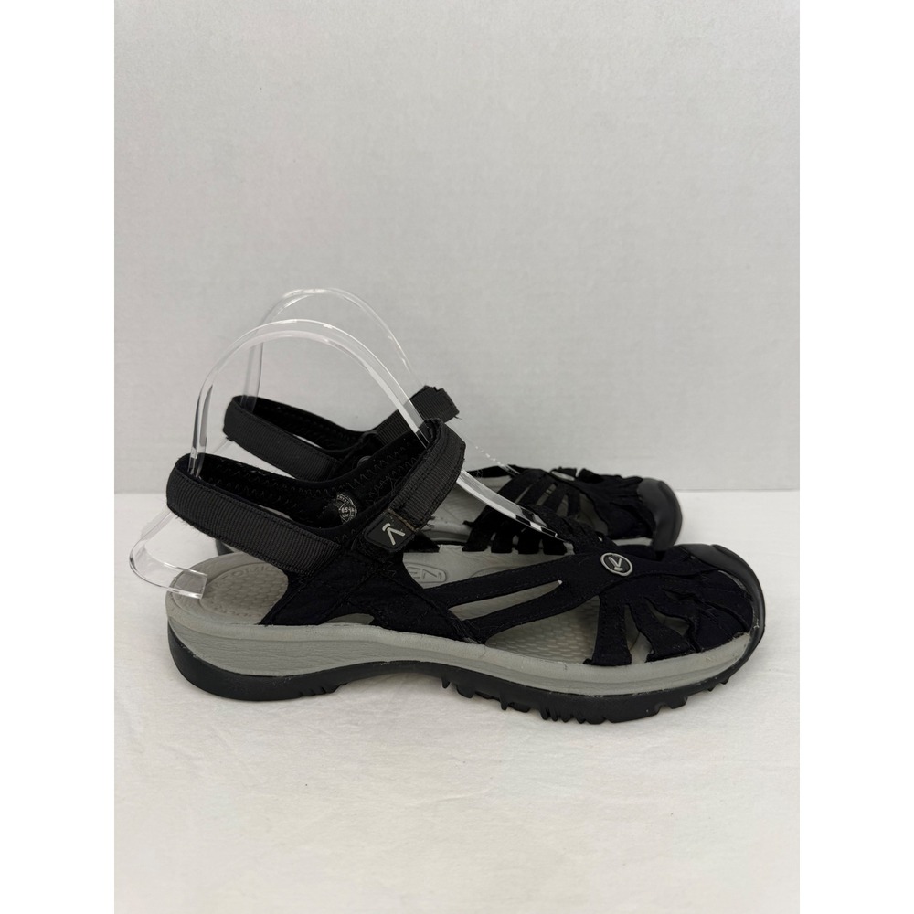 Keen Rose Sandals Womens 9 Black Gray Strappy Sport Hiking Water Shoes 1008783 - Picture 7 of 9